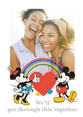 Disney Mickey And Minnie Mouse Get Through This Together Photo Upload Card