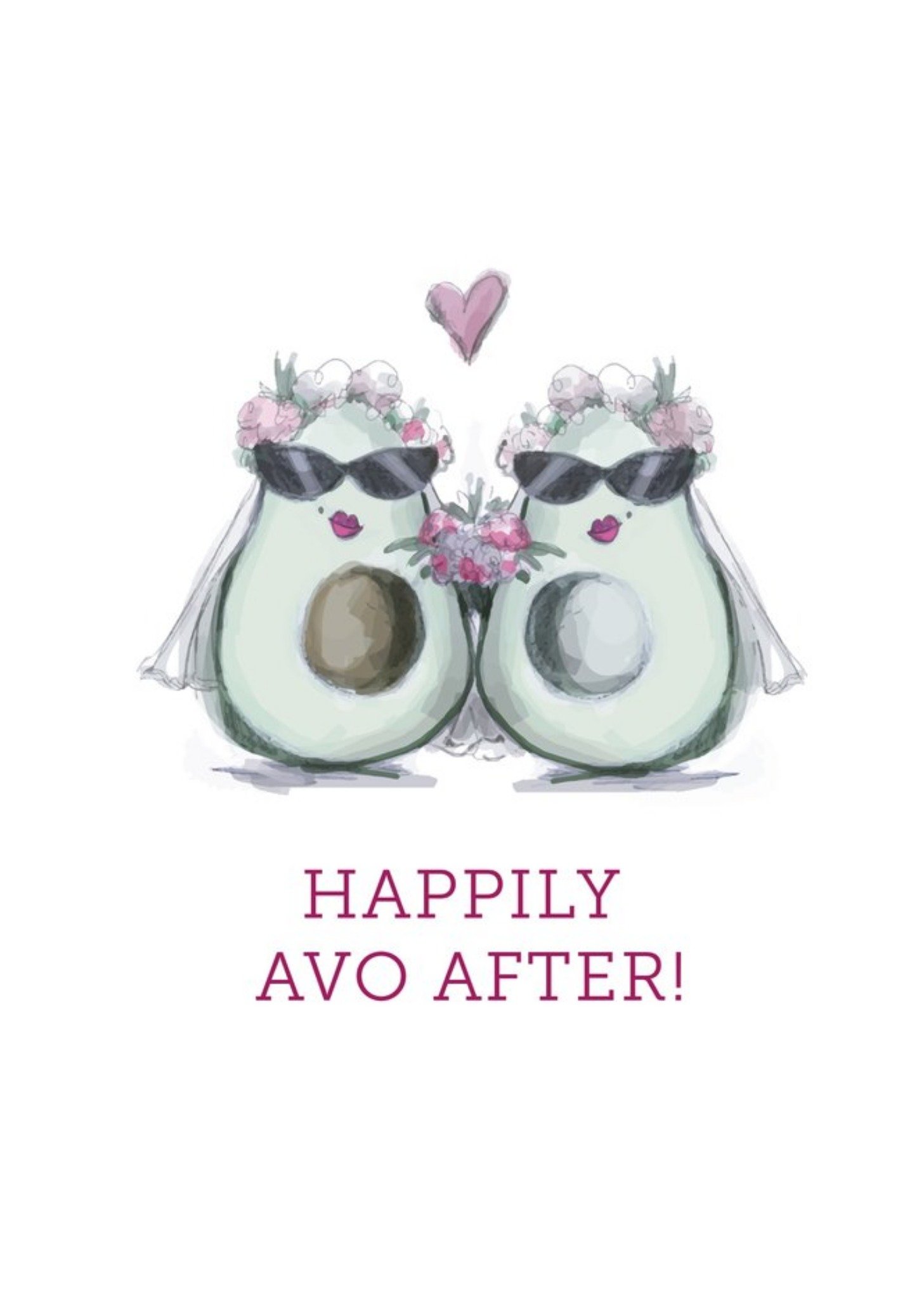 Moonpig Double Pea Design Avocado Pun Wedding Card