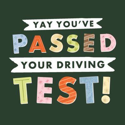 Yay You've Passed Your Driving Test Card