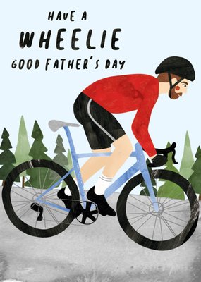 Scribbler Have A Wheelie Good Father’s Day Playful Cycling Illustration Father’s Day Card