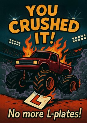 You Crushed It Illustrated Driving Test Card