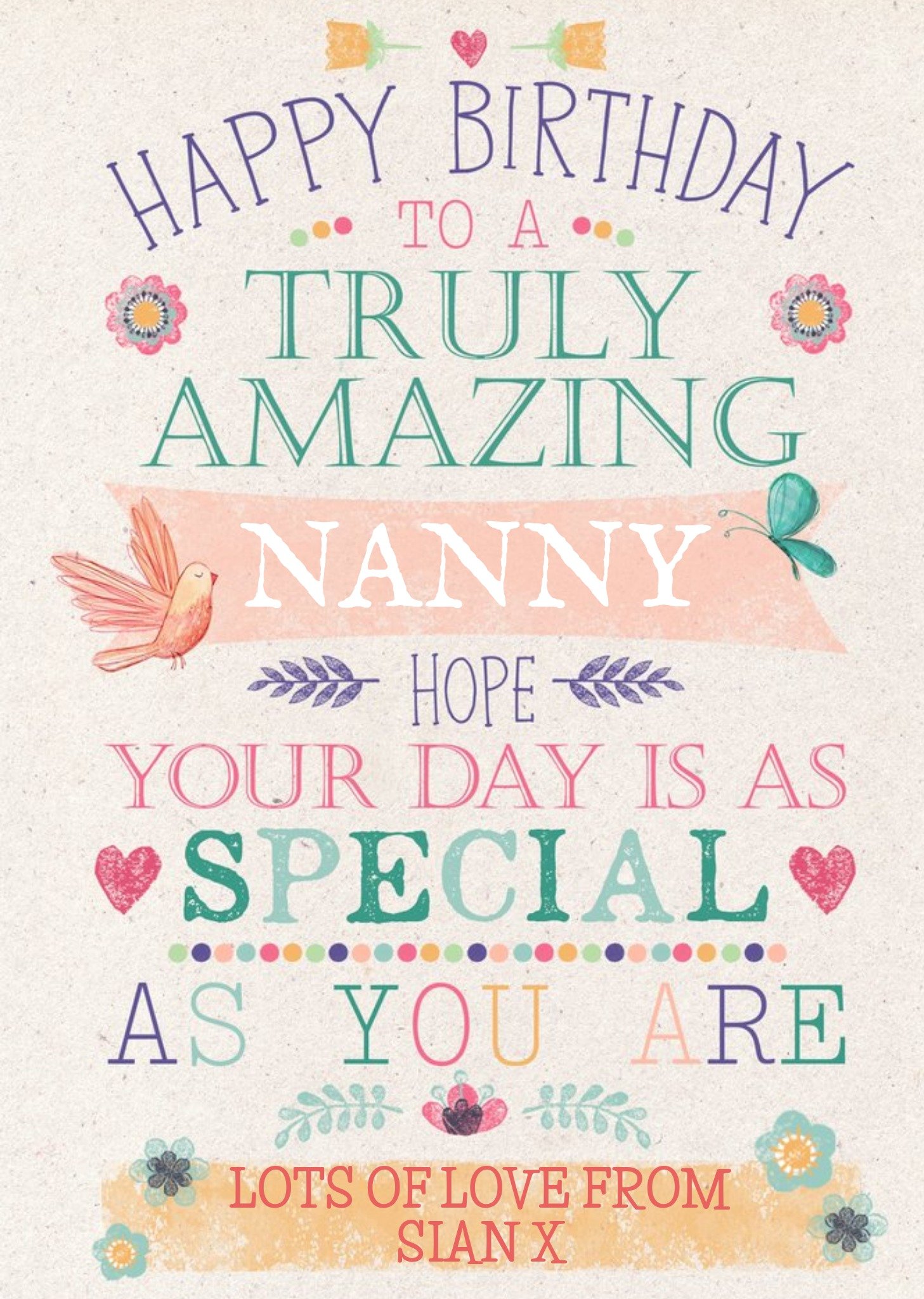 Moonpig Happy Birthday Card - Truly Amazing - Hope Your Day Is As Special