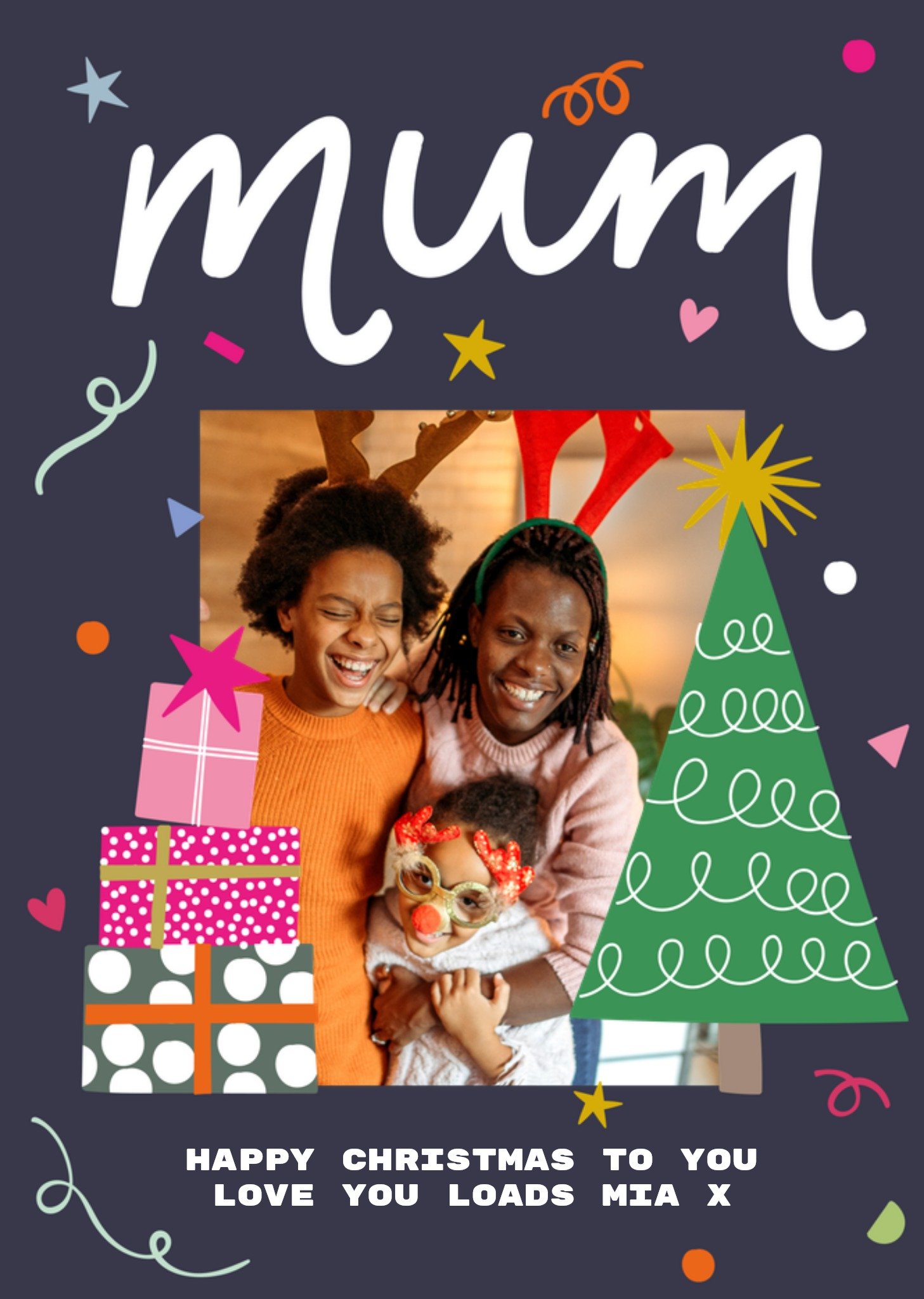 Moonpig Mum's Photo Upload Christmas Card