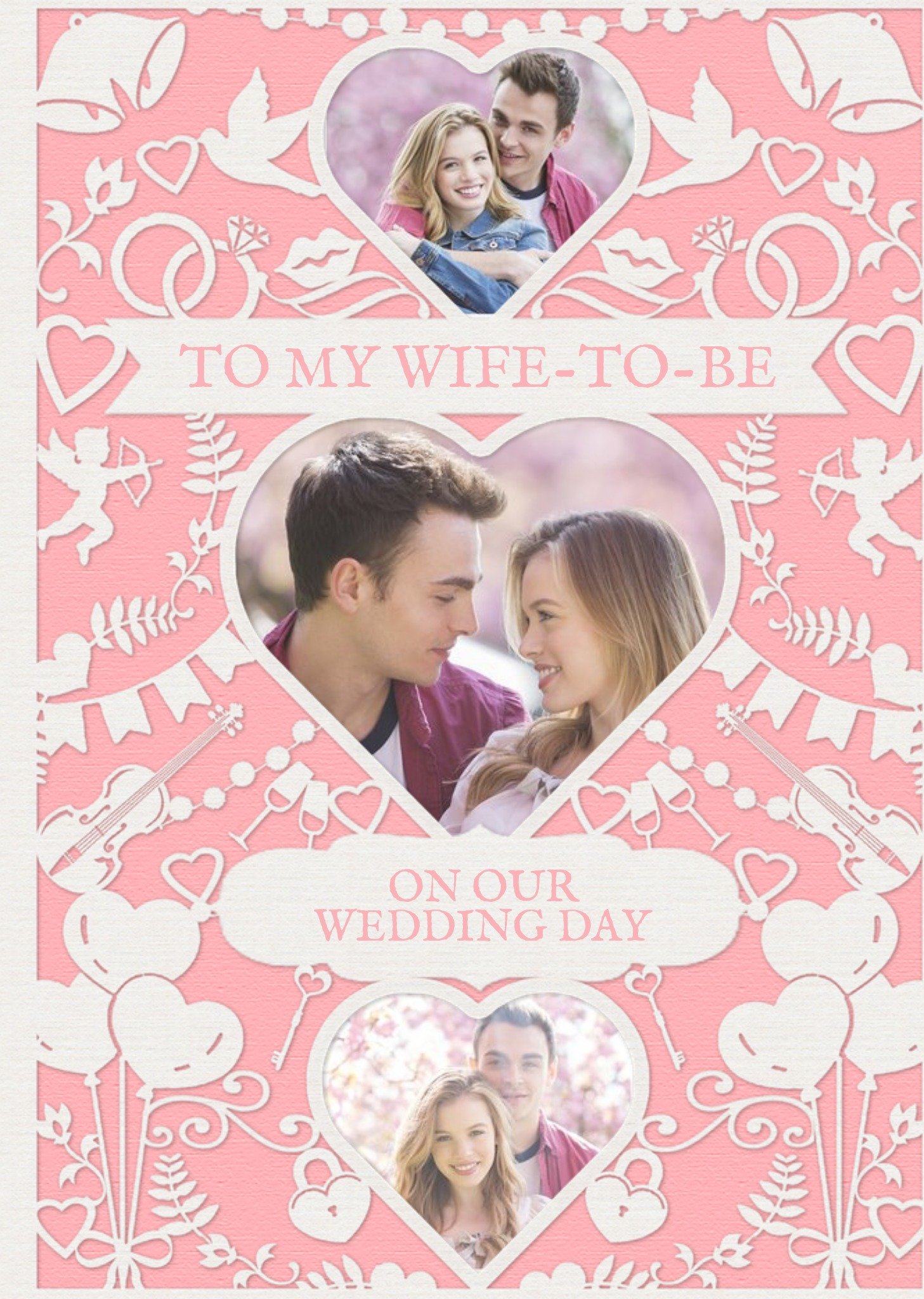 Moonpig Wedding Card - Photo Upload - Wife To Be - Paper Frame