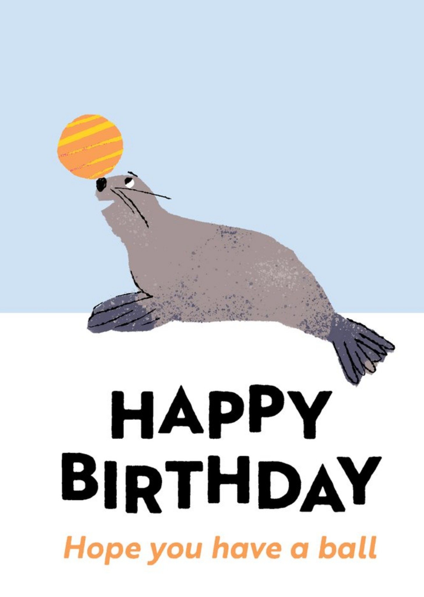 Moonpig Lab Fever Seal Funny Ball Birthday Card