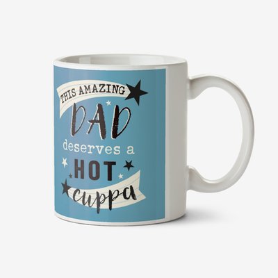 Typographic Amazing Dad Photo Upload Mug