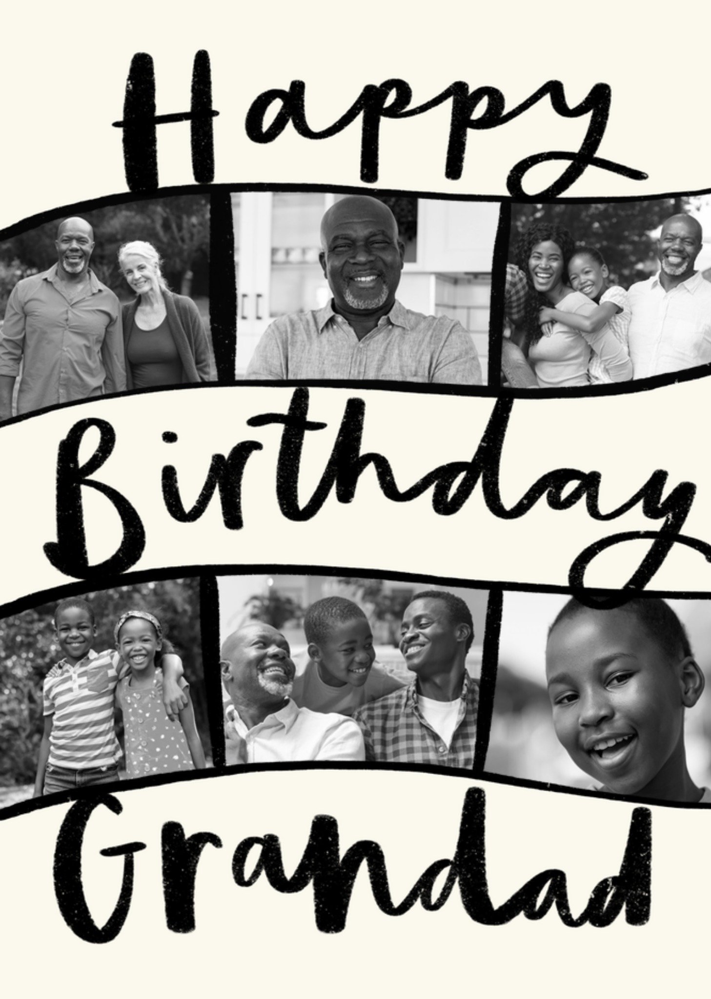 Moonpig Happy Birthday Grandad Collage Photo Upload Card