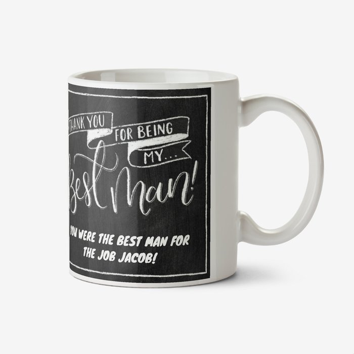 Wedding Best Man Chalkboard Photo Upload Mug