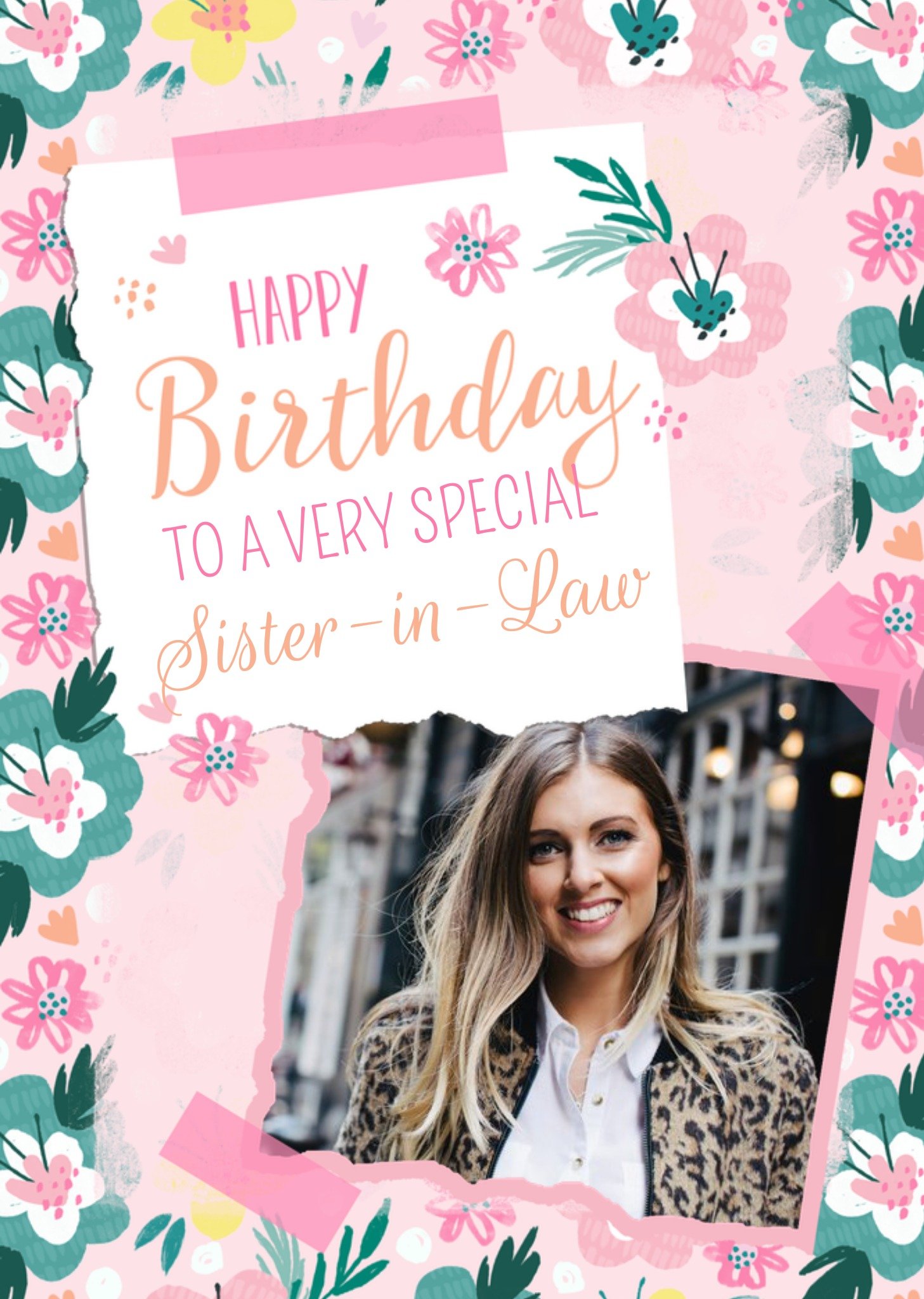 Moonpig Happy Birthday To A Very Special Sister In Law Photo Upload Card