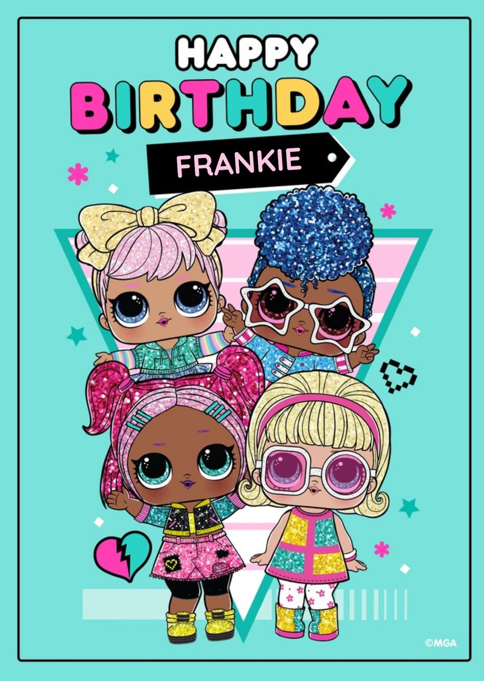 LOL Surprise! Geburtstagskarte "Hope Your Birthday Rocks" - Mit Pinker Folie & Verzierungen