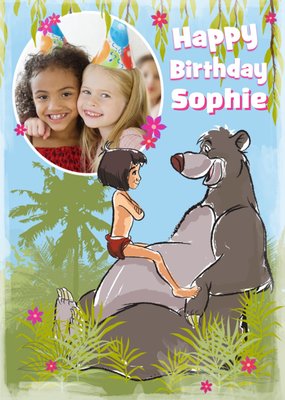 Disney The Jungle Book Mowgli And Baloo Personalised Photo Upload Birthday Card