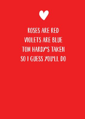 Funny Celebrity Tom Hardy Valentine Personalised Card