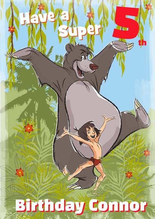 Jungle Book Baloo And Mowgli Happy Birthday Card