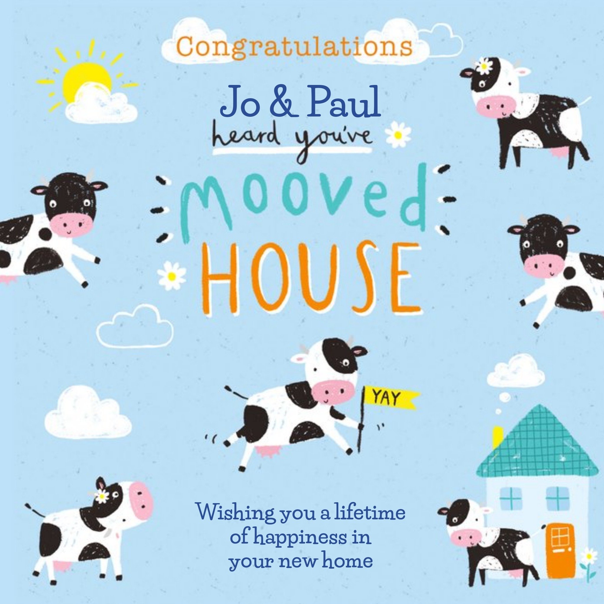 Moonpig Clintons Heard You Mooved House Card