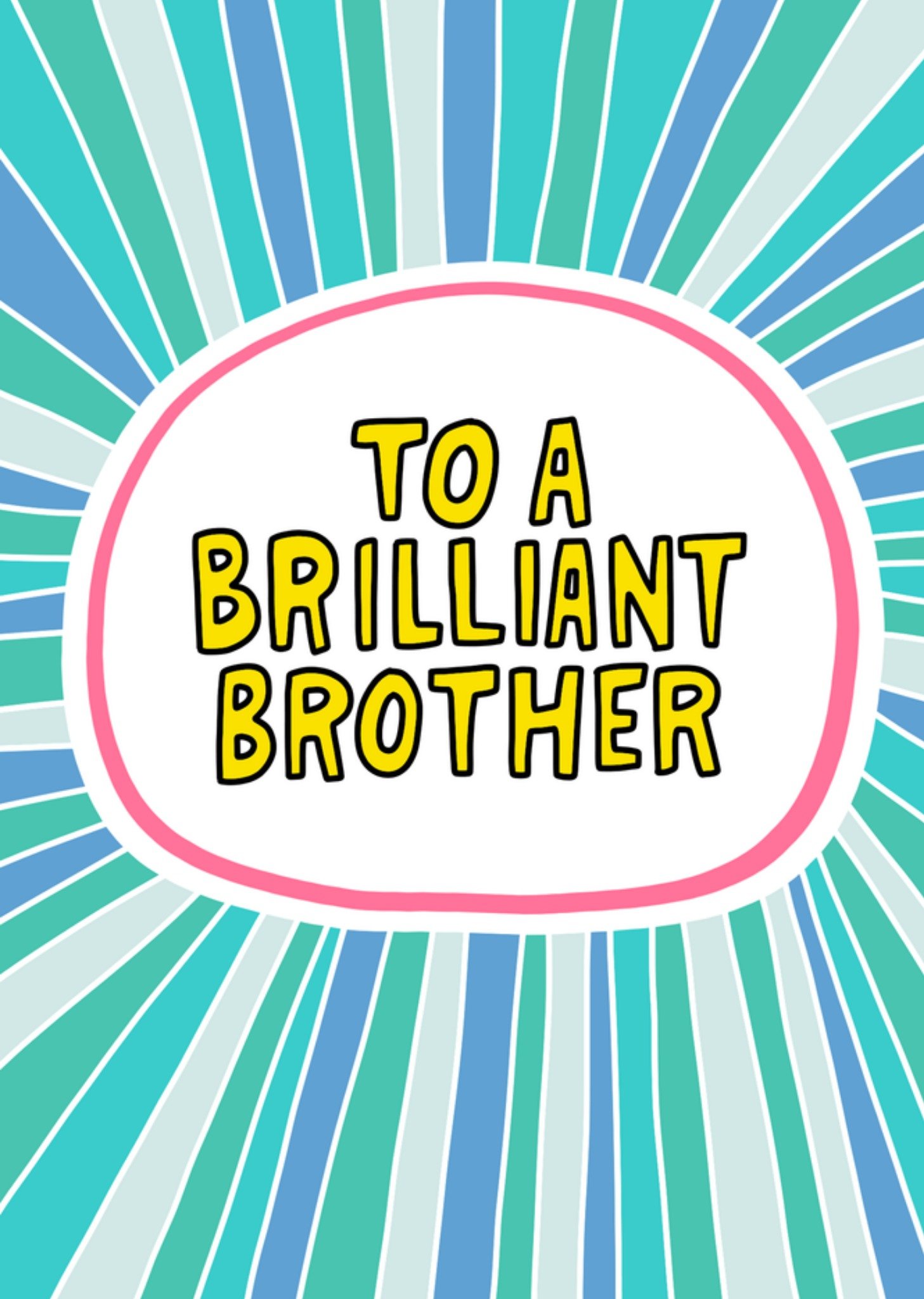 Moonpig Stripey Brilliant Brother Birthday Card