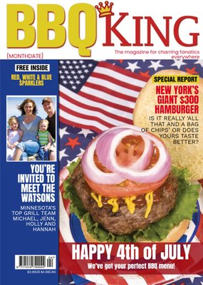 Bbq King Spoof Magazine Personalised Photo Upload Happy Birthday Card