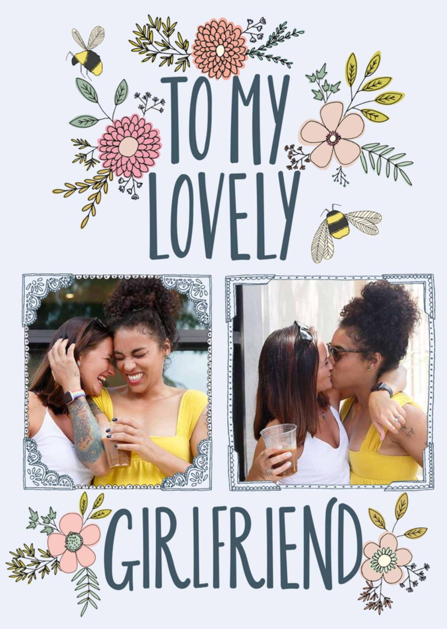 Moonpig Birthday Card - Girlfriend - Lovely Girlfriend - Photo Upload