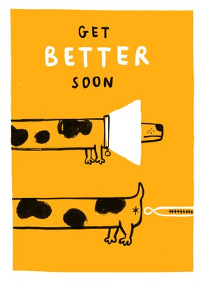 Get Better Soon Sausage Dog Get Well Card