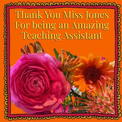 Roses Alex Sharp Photographic Floral Thank You Amazing Teaching Assistant Card