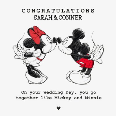 Mickey And Minnie Mouse Congratulations on your Wedding Day