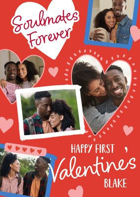 Soulmates Forever Multiple Photo Upload Valentine's Day Card