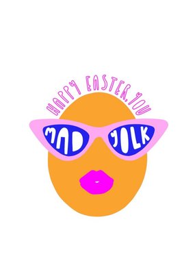 Illustrated Sunglasses Egg Easter Card