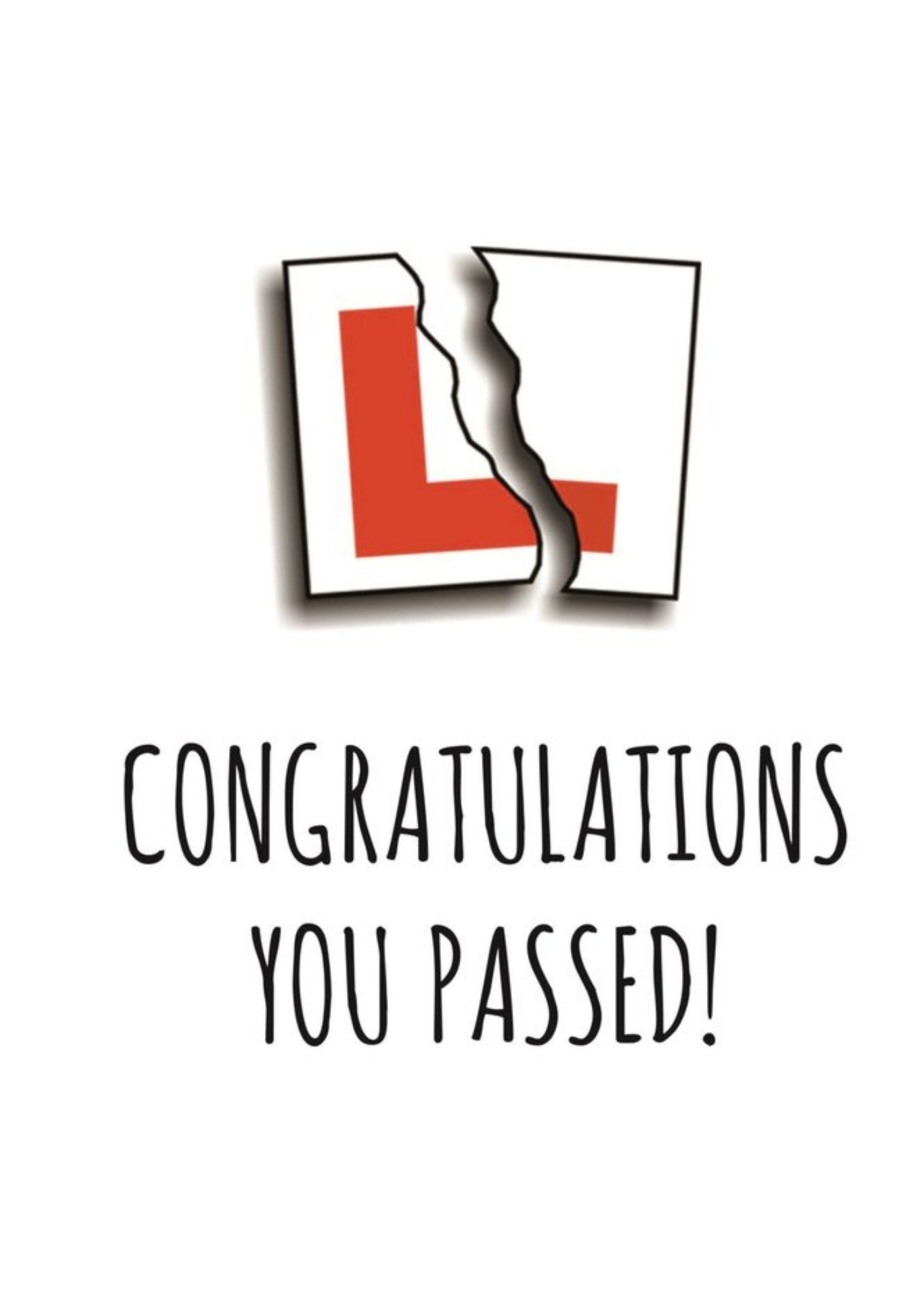 Banter King Typographical Congratulations You Passed Card