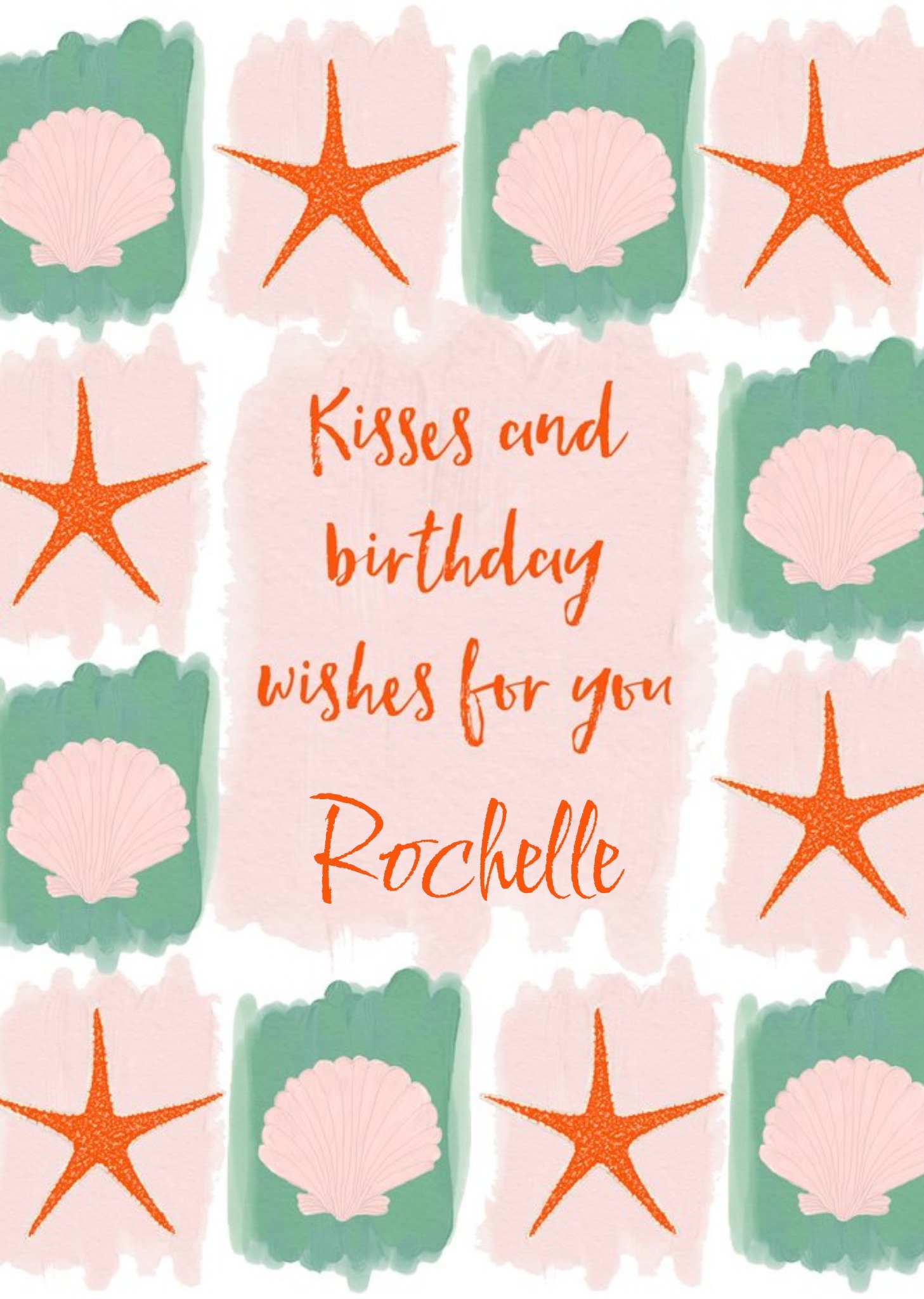 Moonpig Modern Personalised Kendra Dandy Kisses And Birthday Wishes Card