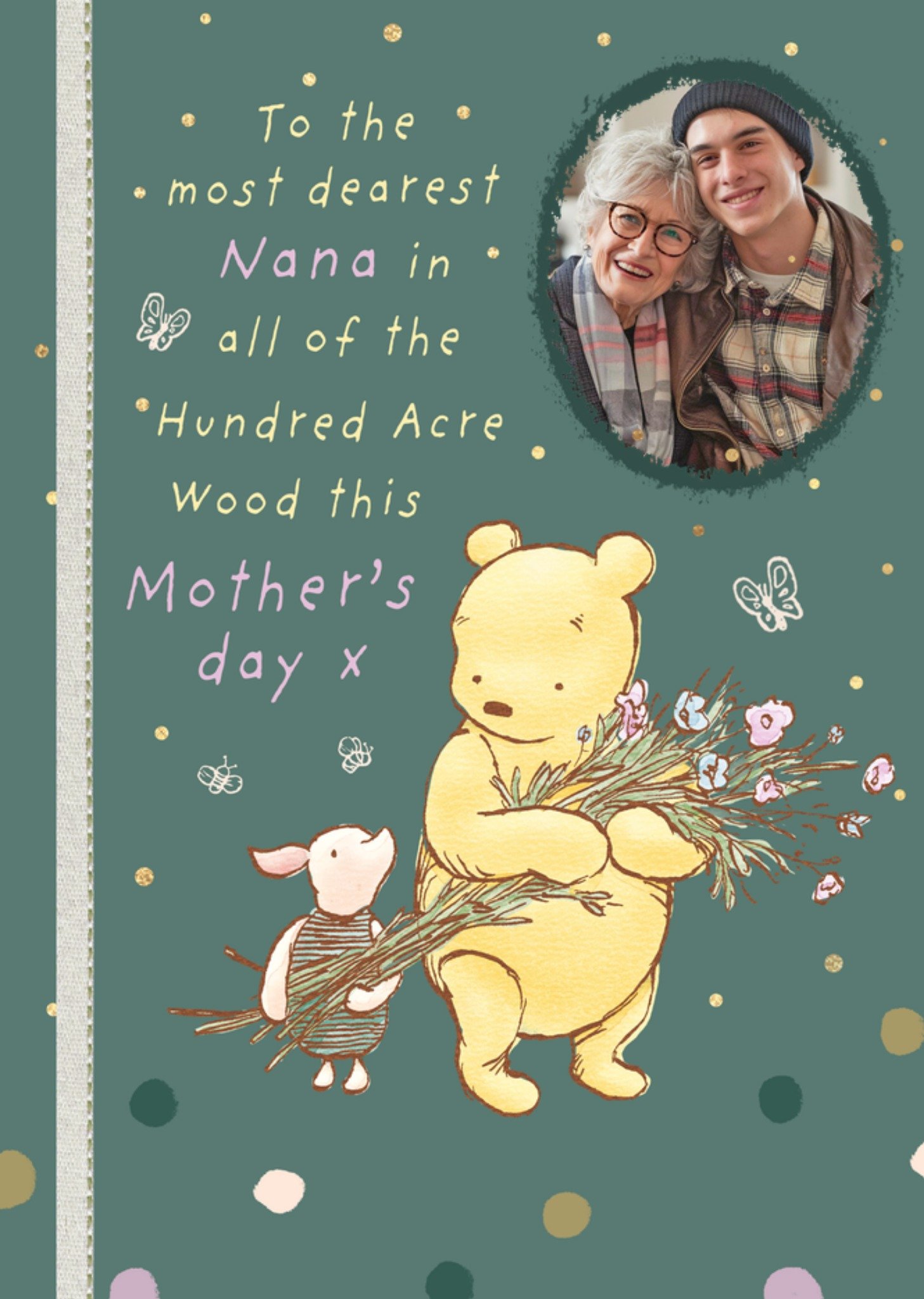 Disney Winnie The Pooh Nana Photo Upload Mother's Day Card