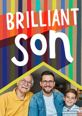 Brilliant Son Photo Upload Birthday Card