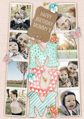 Photo Strips Personalised Photo Upload Birthday Card For Mum