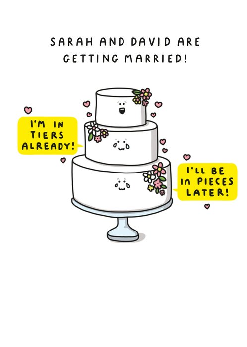 I'm In Tiers Already Wedding Day Card