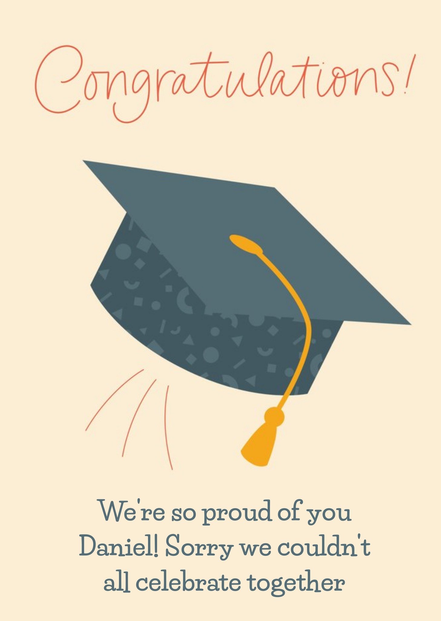 Moonpig Graduation Cap Celebration Card