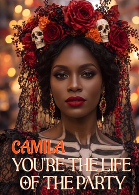 You're The Life Of The Party Face Swap Photo Upload Celebration Card