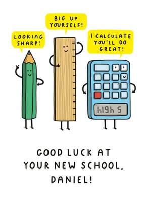 Good Luck At Your New School Card