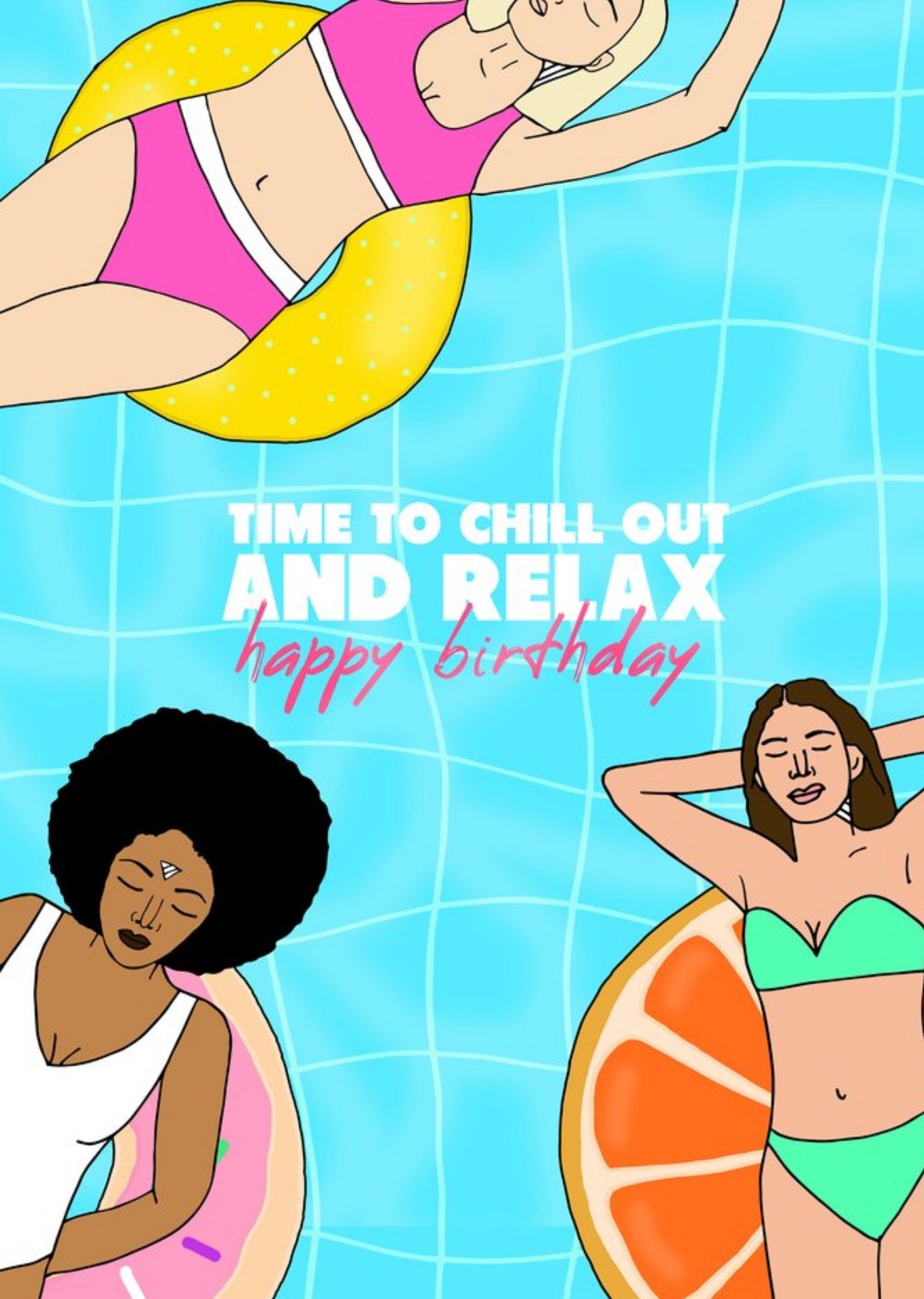 Moonpig Illustration Time To Chill Out And Relax Happy Birthday Card