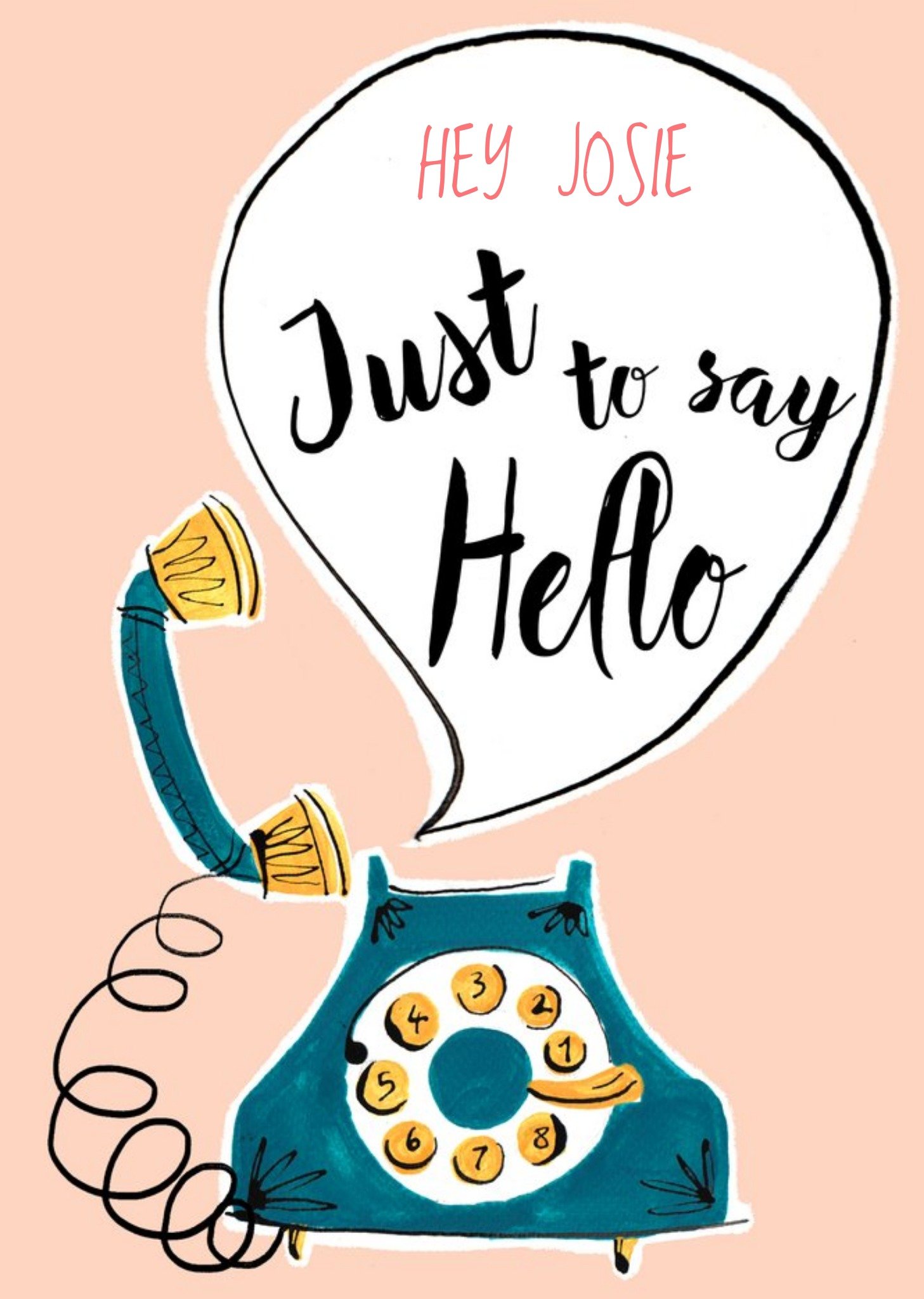 Moonpig My Dear Friend Jenny Hello Personalised Card