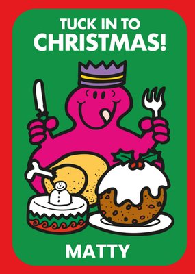 Mr Men Tuck In To Christmas Personalised Card