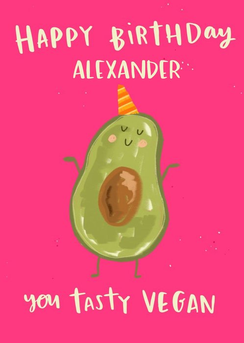 Lucy Happy Birthday You Tasty Vegan Avocado Birthday Card