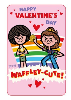 Stranger Things Waffley Cute Valentine's Card