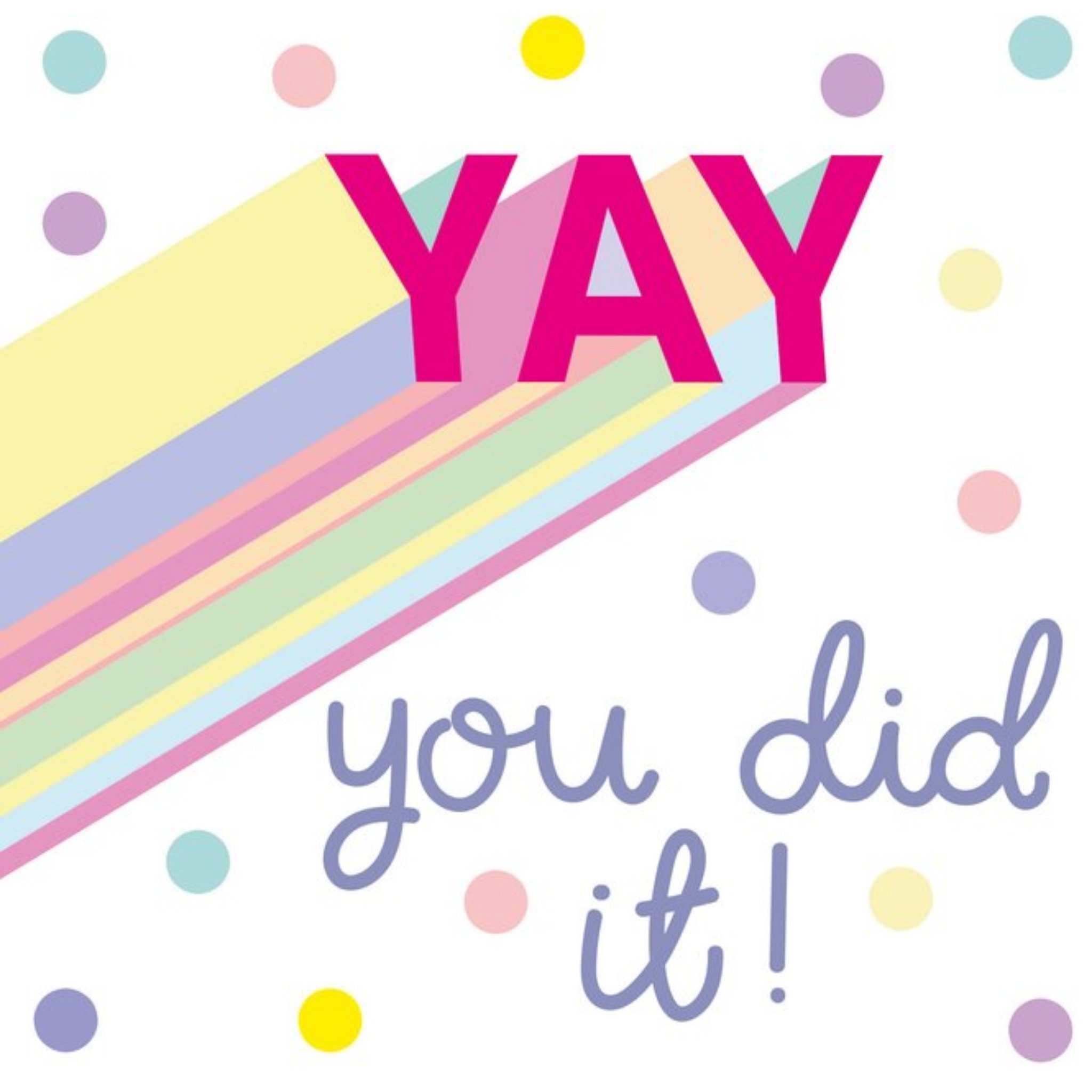Moonpig Betibabs Typographic Illustrated Confetti You Did It Card