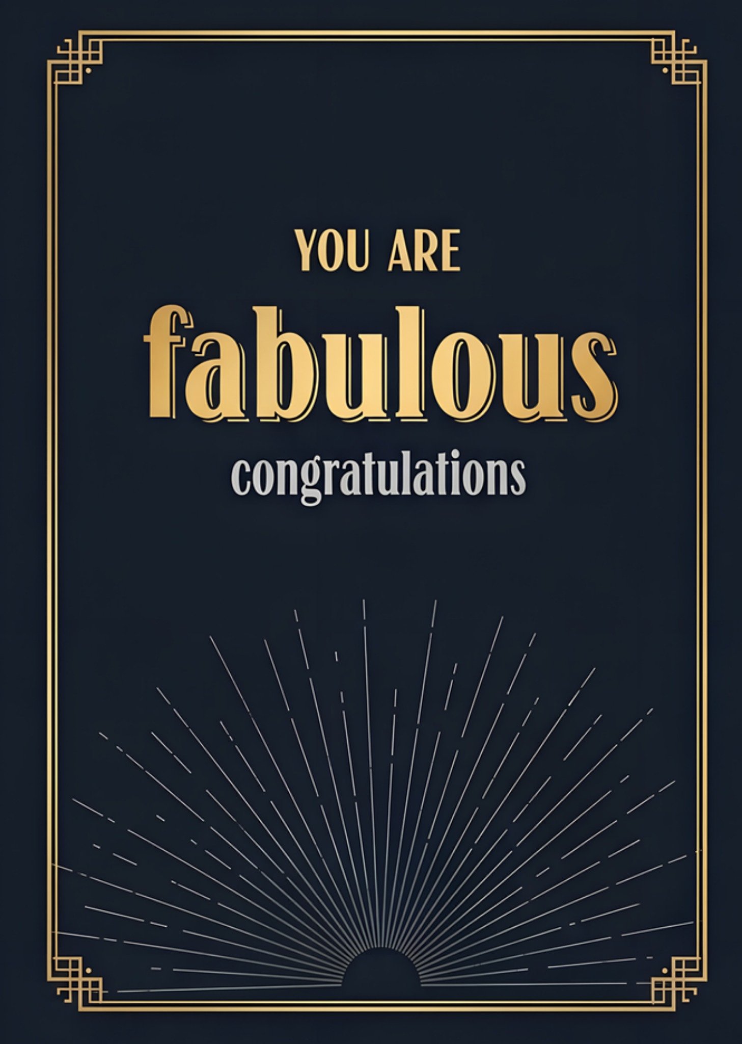 Moonpig You Are Fabulous Typographic Congratulations Card