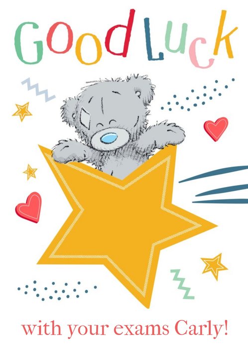 Tatty Teddy Good Luck With Your Exams Star Card.