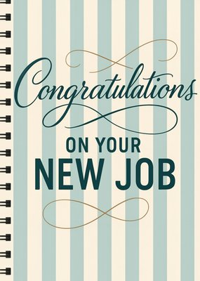 Congratulations On Your New Job Illustrated Notebook Card