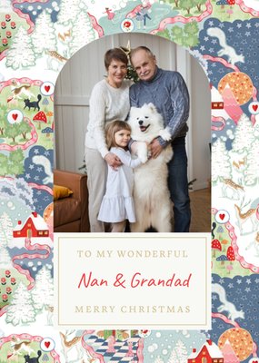 To My Wonderful Nan & Grandad Cath Kidston Photo Upload Christmas Card