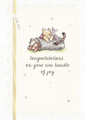 Winnie The Pooh Congratulations On Your New Bundle Of Joy Card