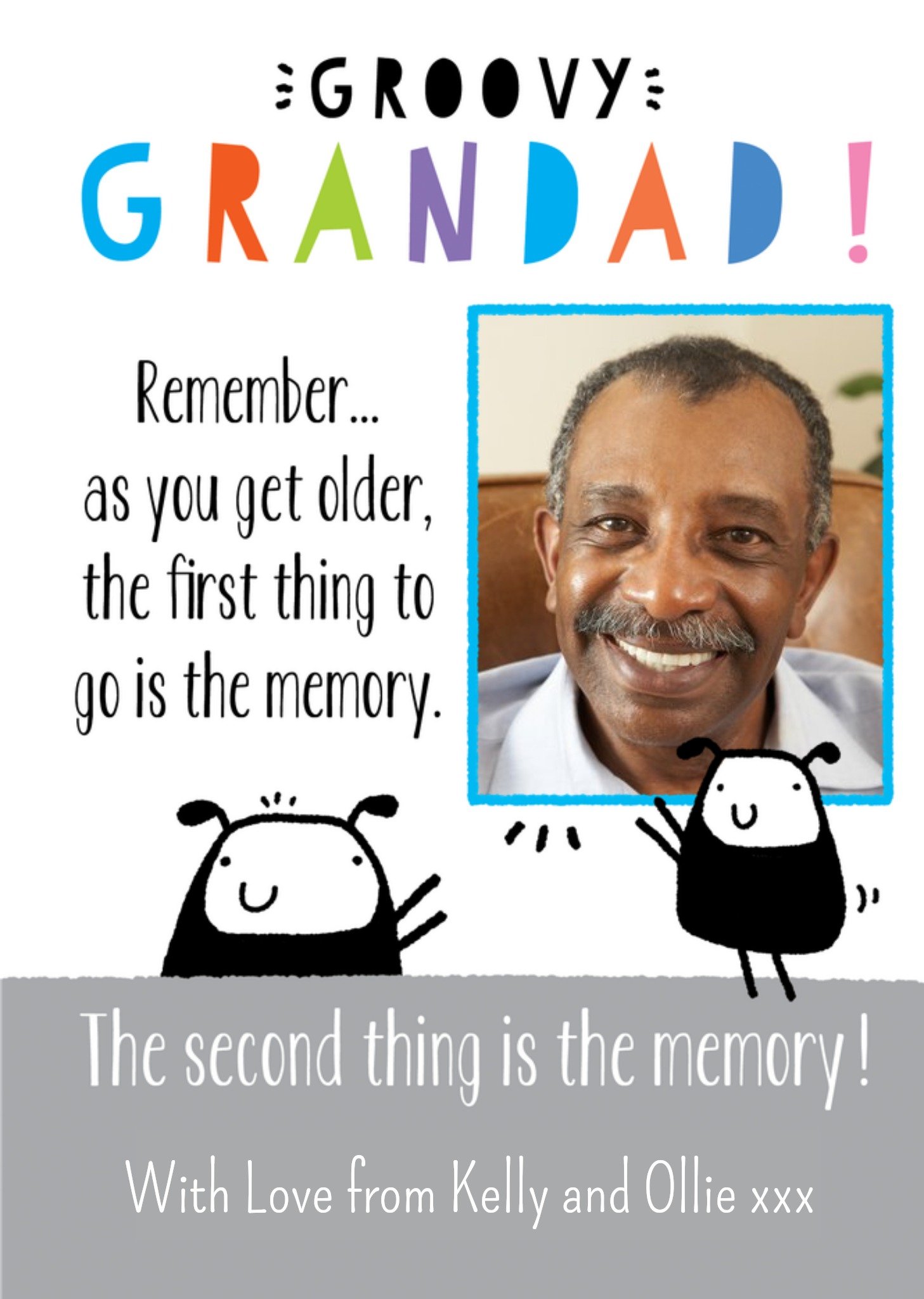 Moonpig Fun Sheep Illustration Photo Upload Grandad Birthday Card