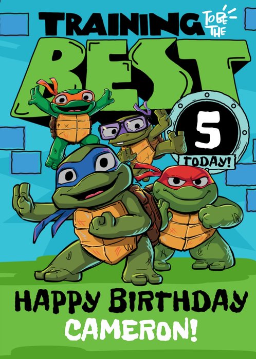 TMNT Mutant Mayhem 5 Today Training To Be The Best Birthday Card