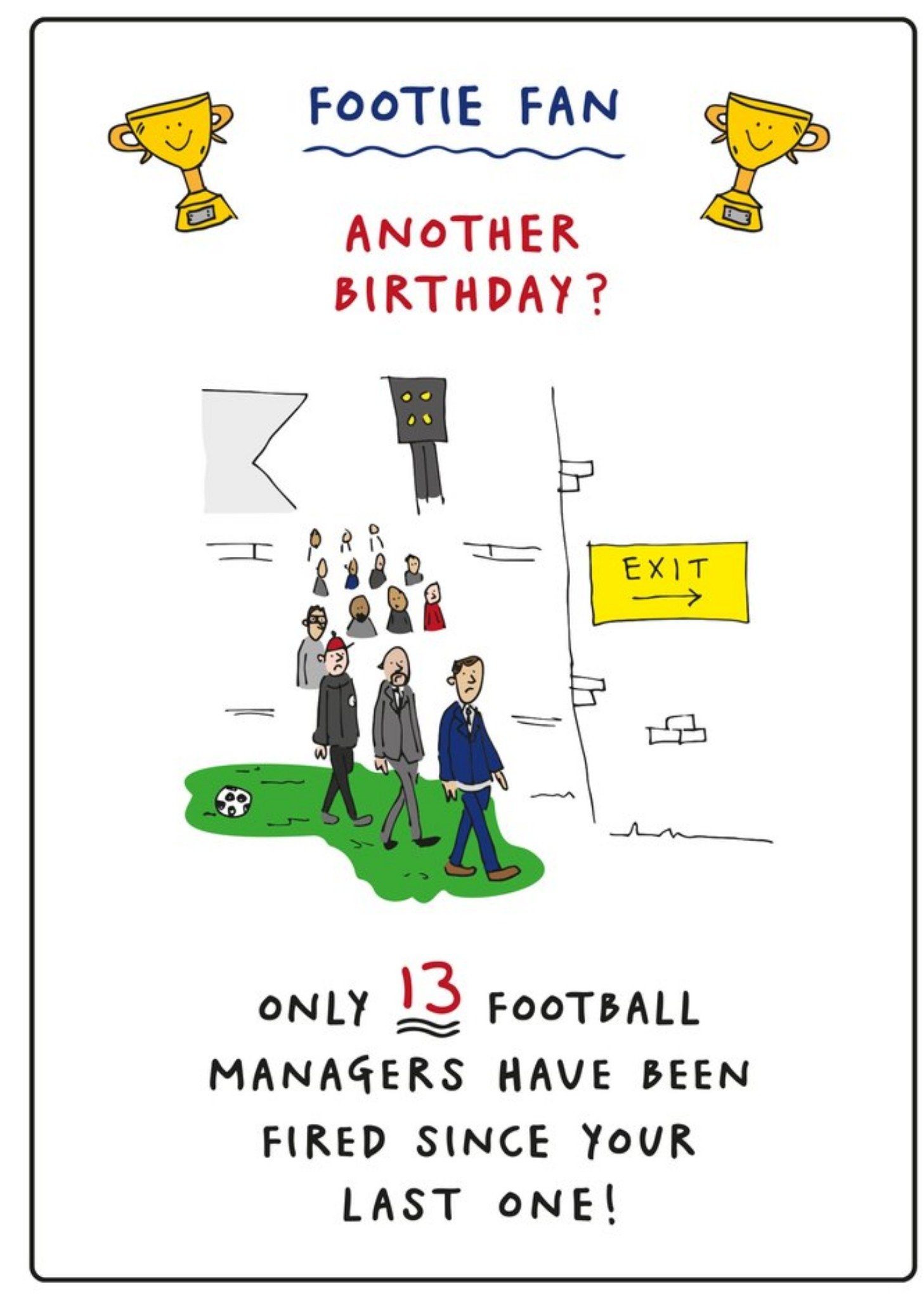 Moonpig Footie Fan Birthday Card