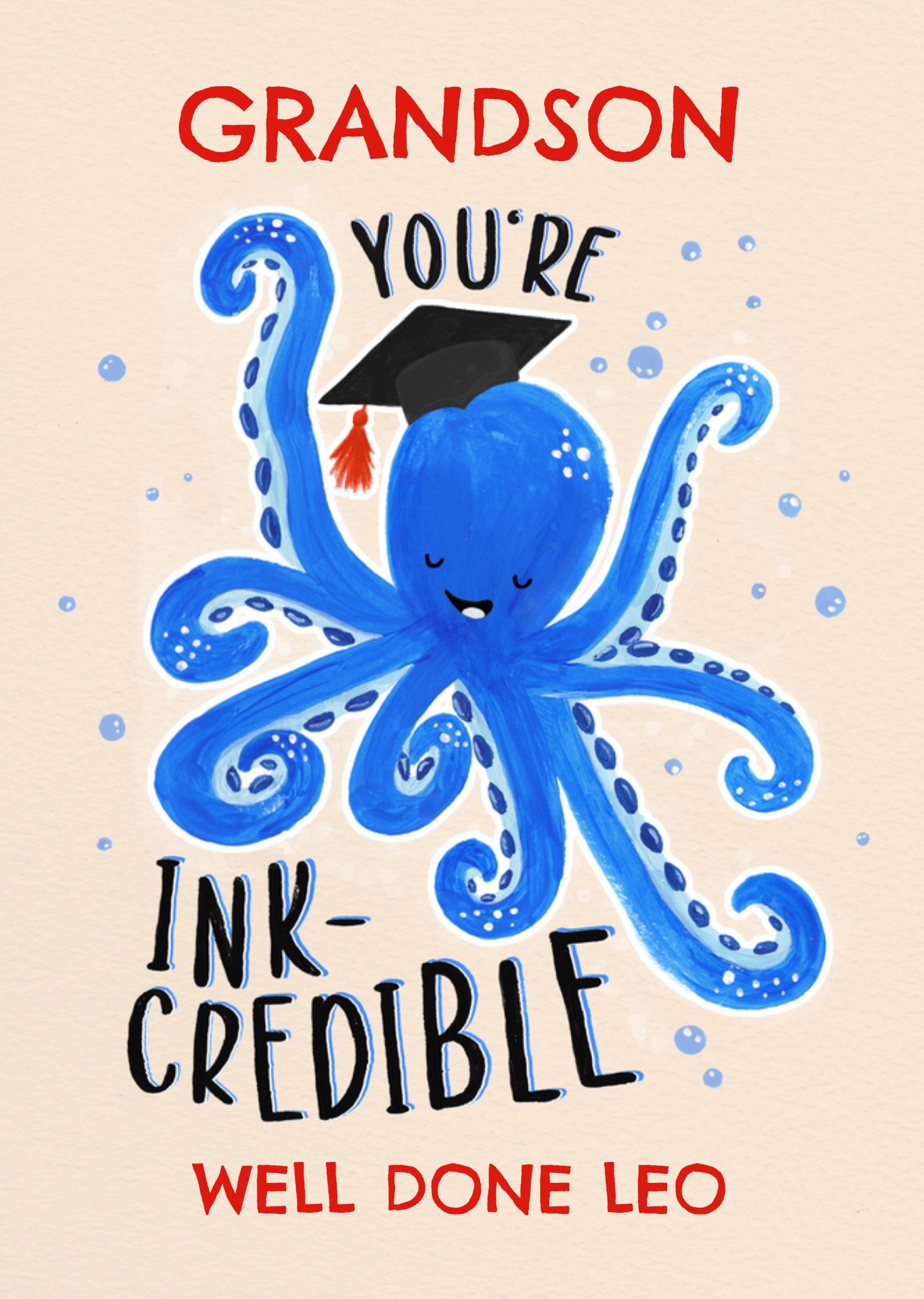 Moonpig You're Ink-Credible Graduation Card, Large